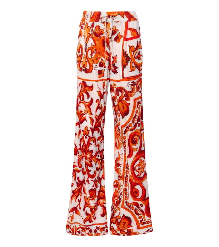 Photo: Dolce&Gabbana Majolica wide-leg pants
