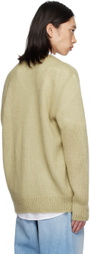 lesugiatelier Green Oversized Mohair Cardigan