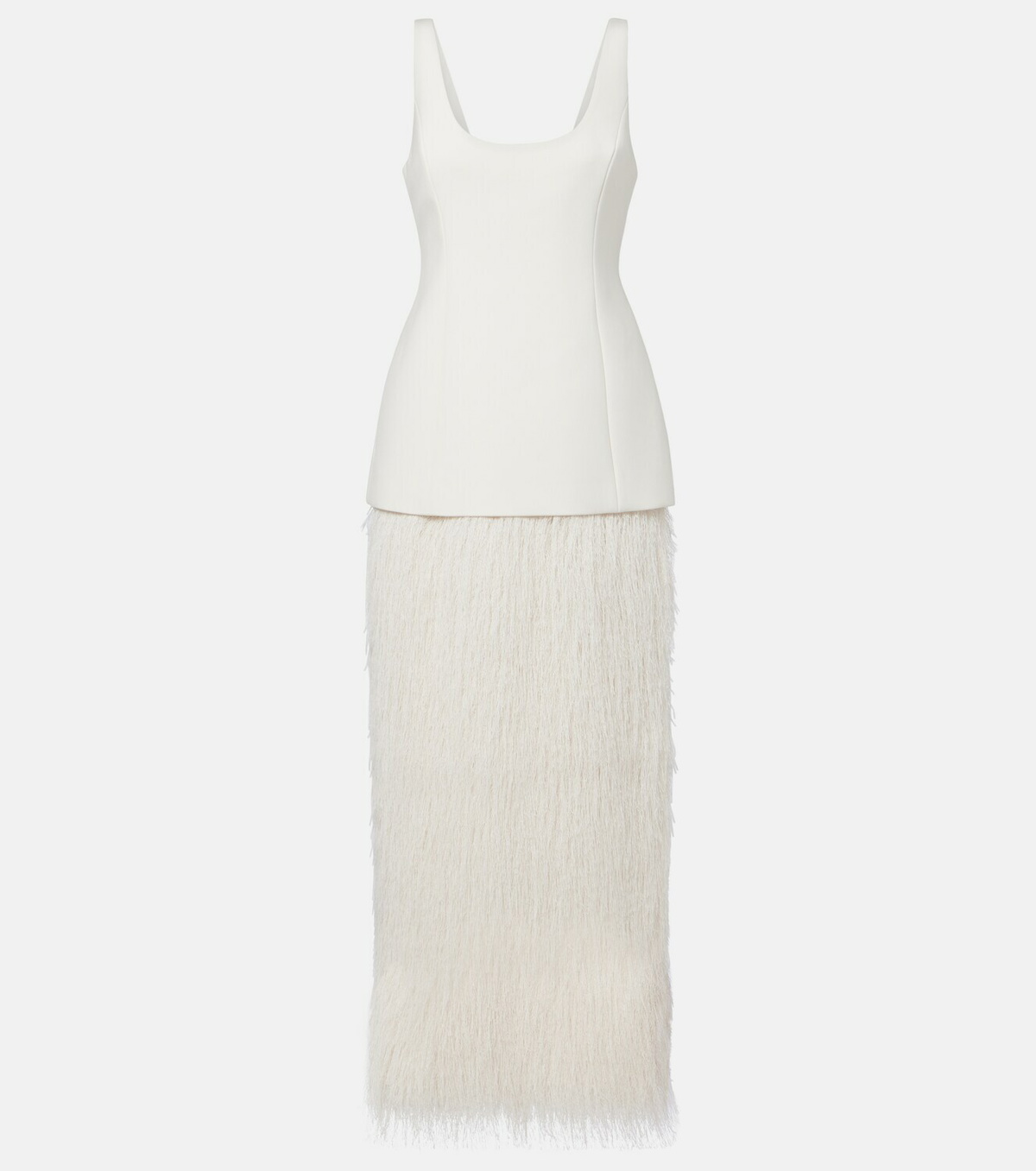Róhe Bridal fringed wool-blend maxi dress