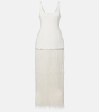 Róhe Bridal fringed wool-blend maxi dress