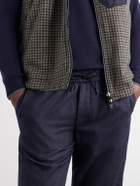 SEASE - Mindset Straight-Leg Wool-Flannel Drawstring Trousers - Blue