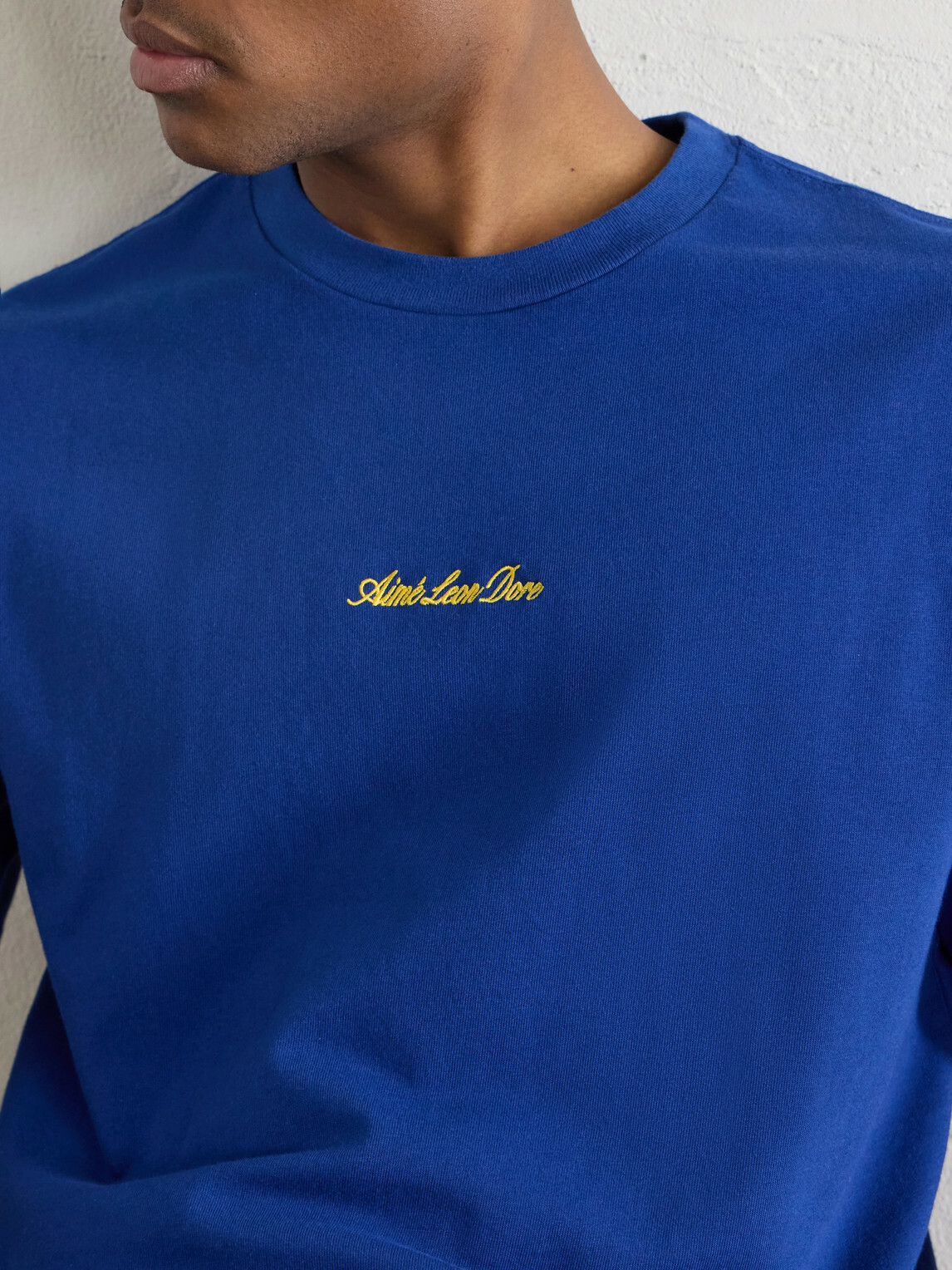 Aimé Leon Dore - Logo-Embroidered Cotton-Jersey T-Shirt - Blue