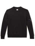 C.P. Company - Logo-Embellished Cotton-Jersey Sweatshirt - Black