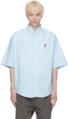 AMI Alexandre Mattiussi Blue Ami de Cœur Shirt