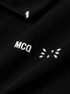 MCQ - Logo-Appliquéd Cotton-Piqué Polo Shirt - Black