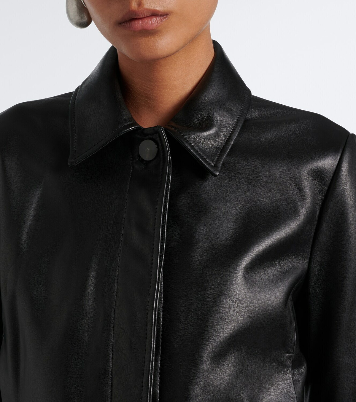Vince Cropped leather jacket