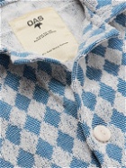 OAS - Cuba Argyle Cotton-Terry Jacquard Shirt - Blue