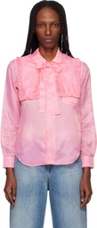 Comme des Garçons Girl Pink Taffeta Garment Treated Shirt