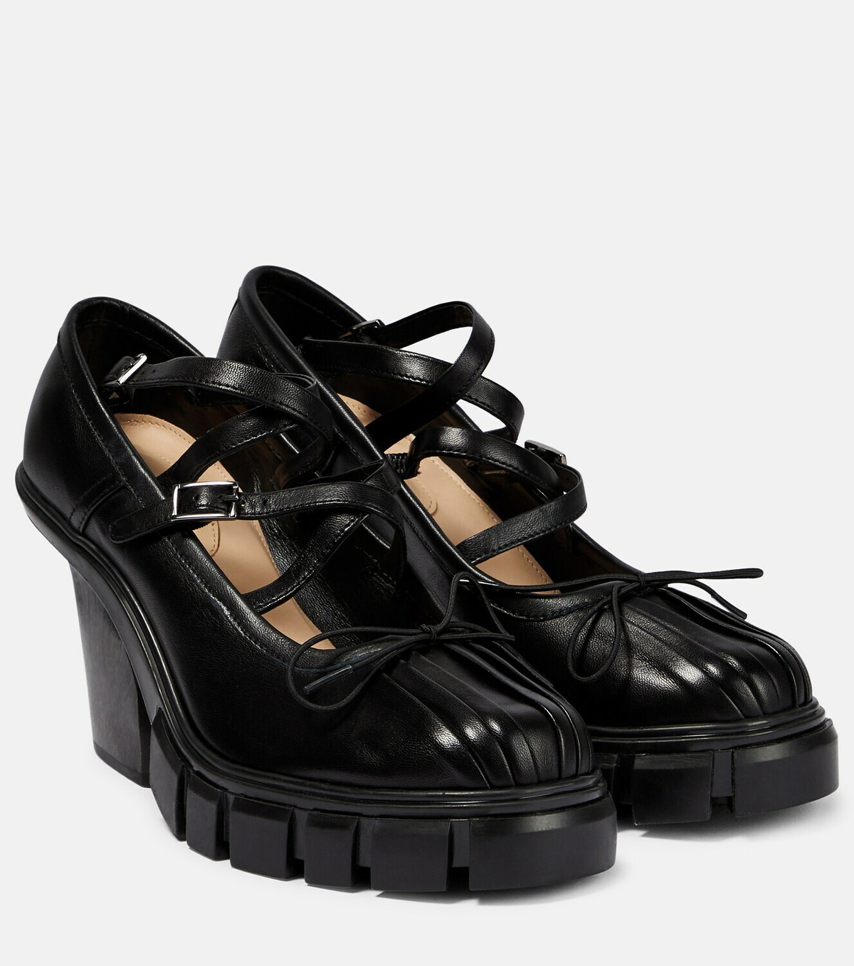 Simone Rocha - Trek leather pumps Simone Rocha