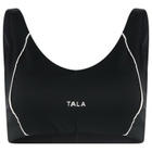 TALA Women's SkinLuxe Contrast Piping Sports Bra in Shadow Black