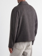 Mr P. - Herringbone Wool, Silk and Cashmere-Blend Blouson Jacket - Brown
