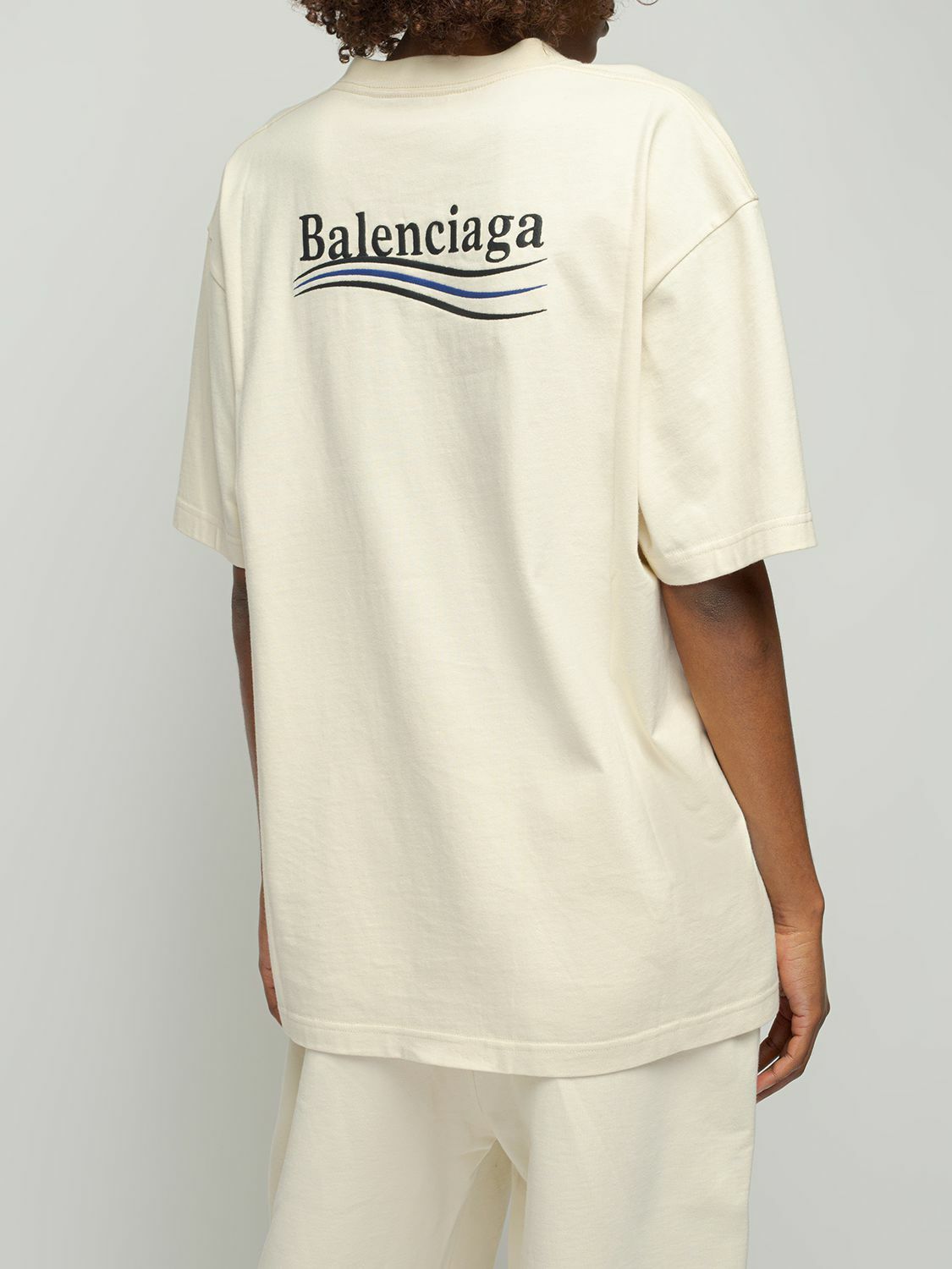 BALENCIAGA - Political Campaign Cotton T-shirt Balenciaga
