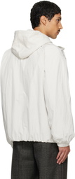 Solid Homme Off-White Layered Taffeta Jacket