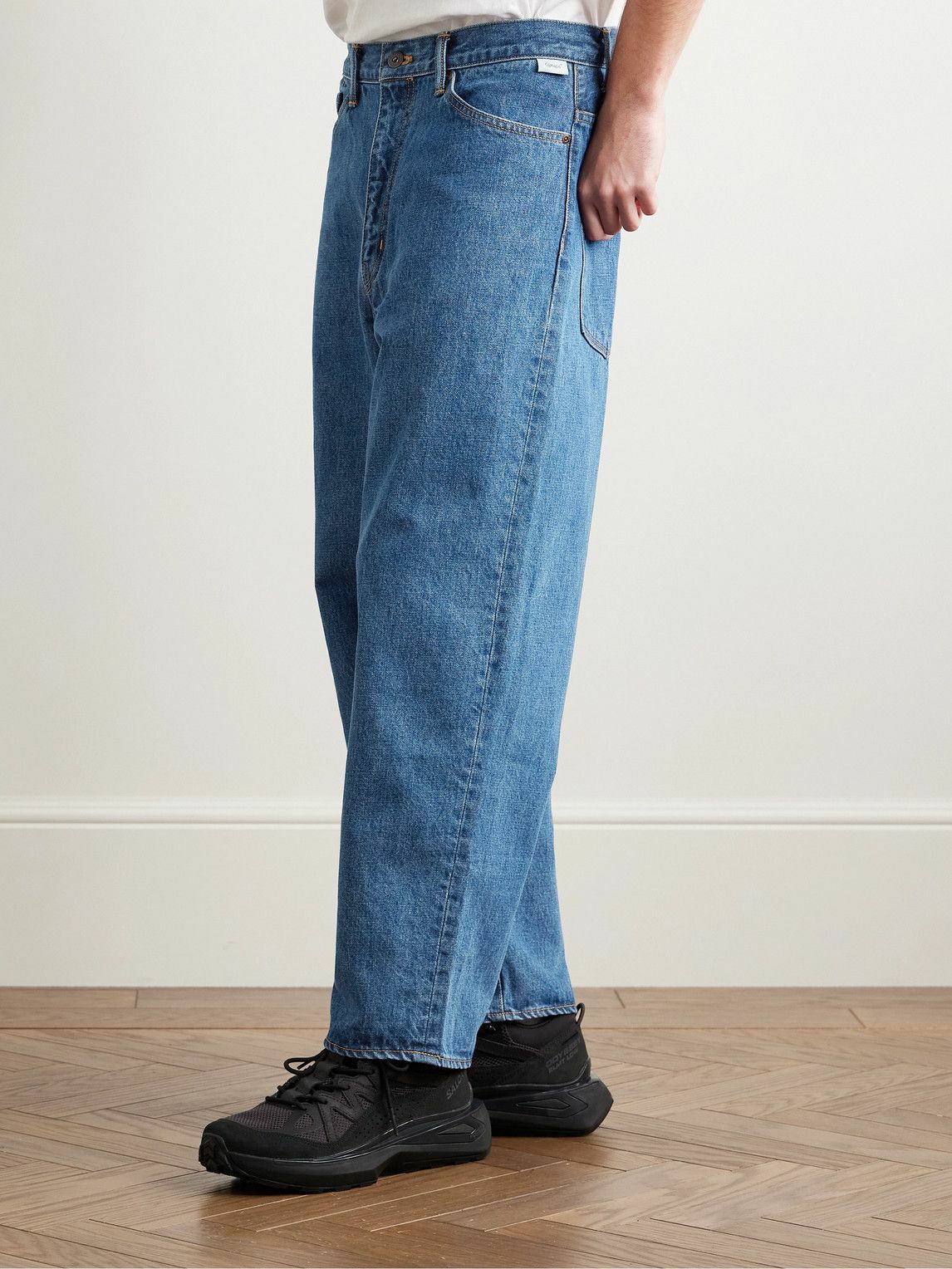 パンツ WTAPS BLUES. BASIC. RAW DENIM Blue Blues Straight Jeans by WTAPS on Sale
