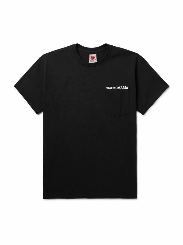 Photo: Wacko Maria - Keith Haring Printed Cotton-Jersey T-Shirt - Black