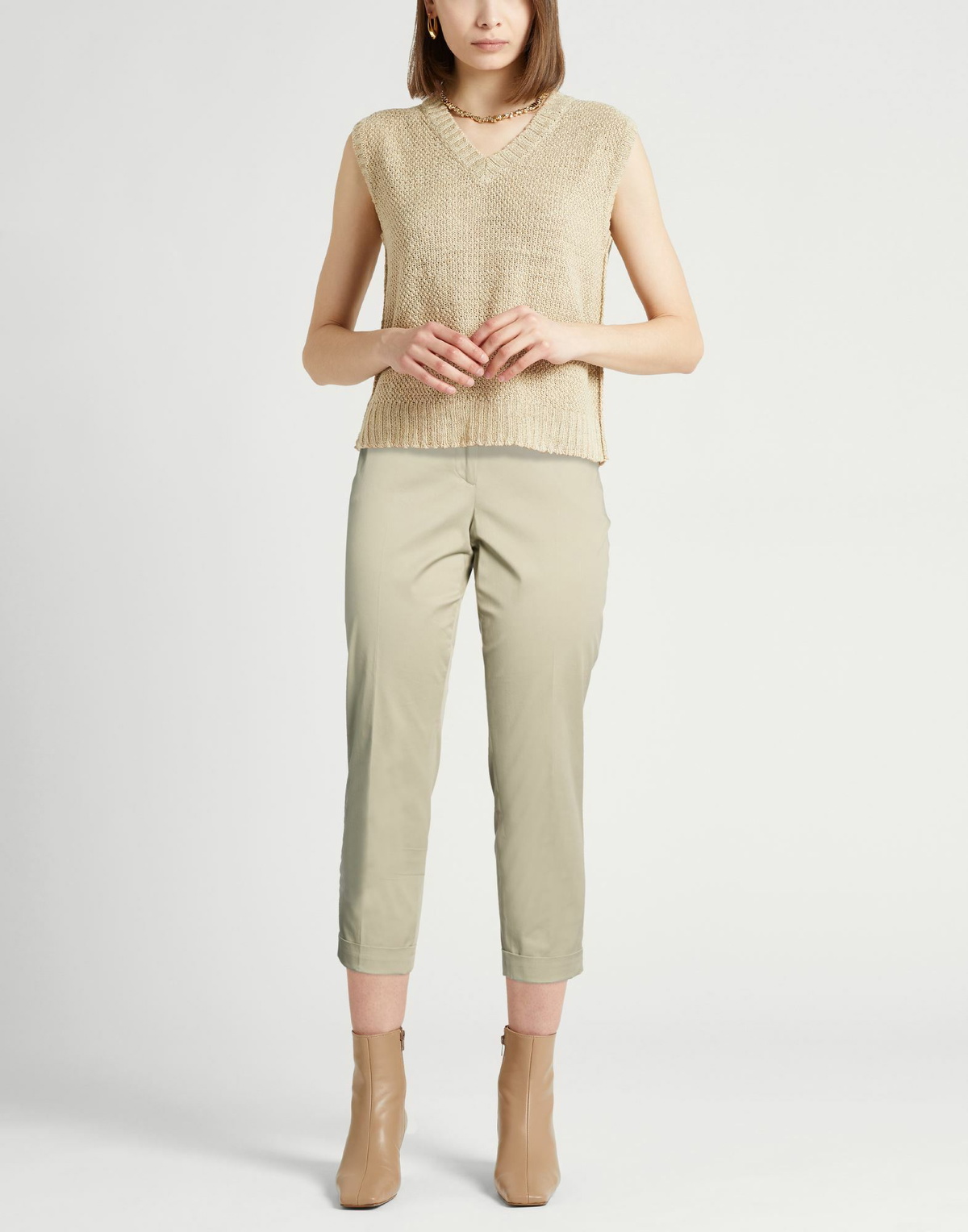 Peserico Womens Pants in Sage green