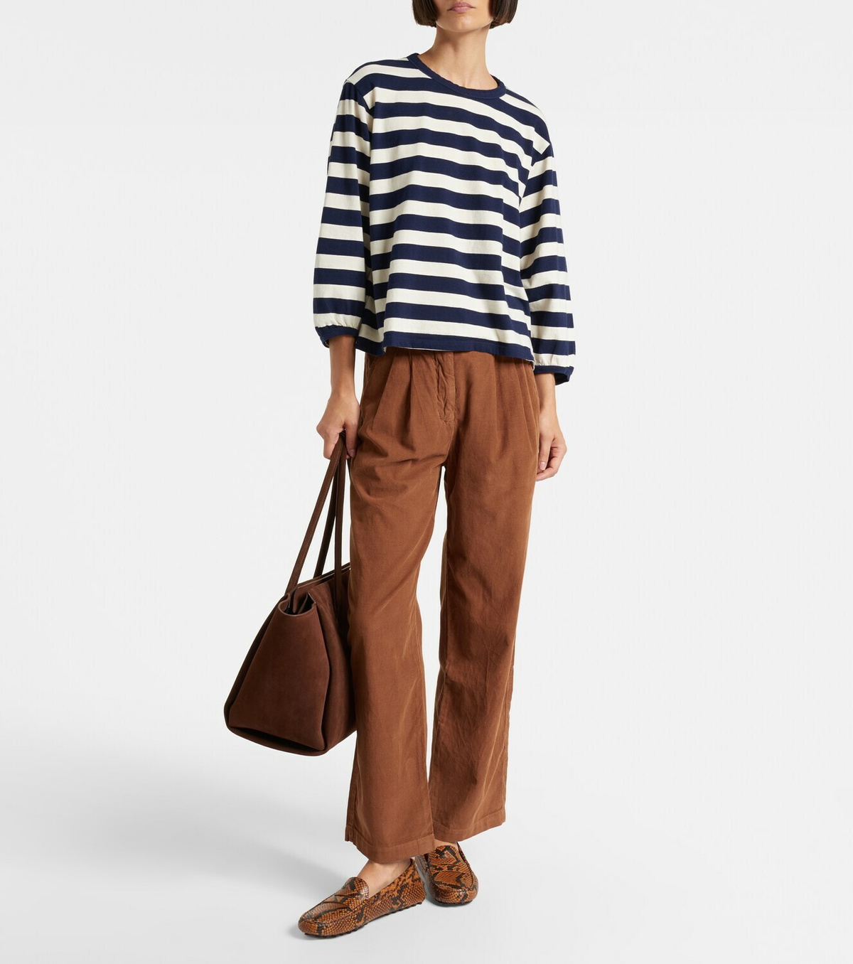 Velvet Edora striped cotton jersey sweatshirt