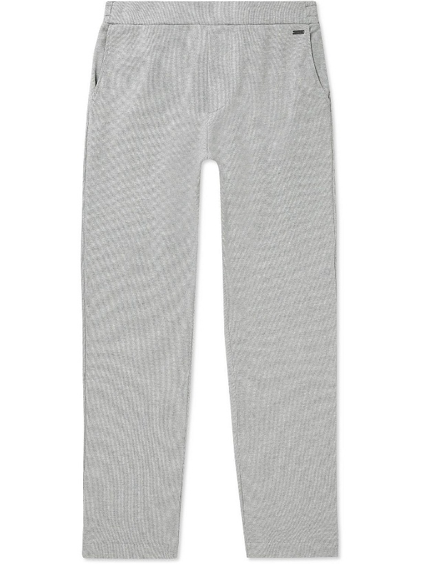 Photo: Hanro - Leo Tapered Ribbed Cotton-Jersey Sweatpants - Gray