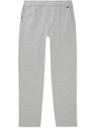 Hanro - Leo Tapered Ribbed Cotton-Jersey Sweatpants - Gray