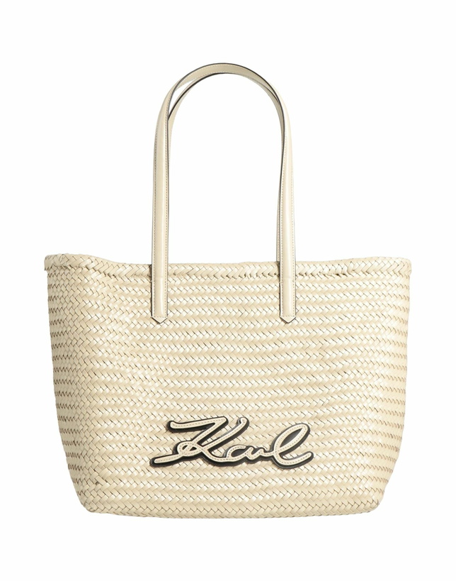Photo: Karl Lagerfeld K/signature Braid Medium Tote Womens Handbag in Beige