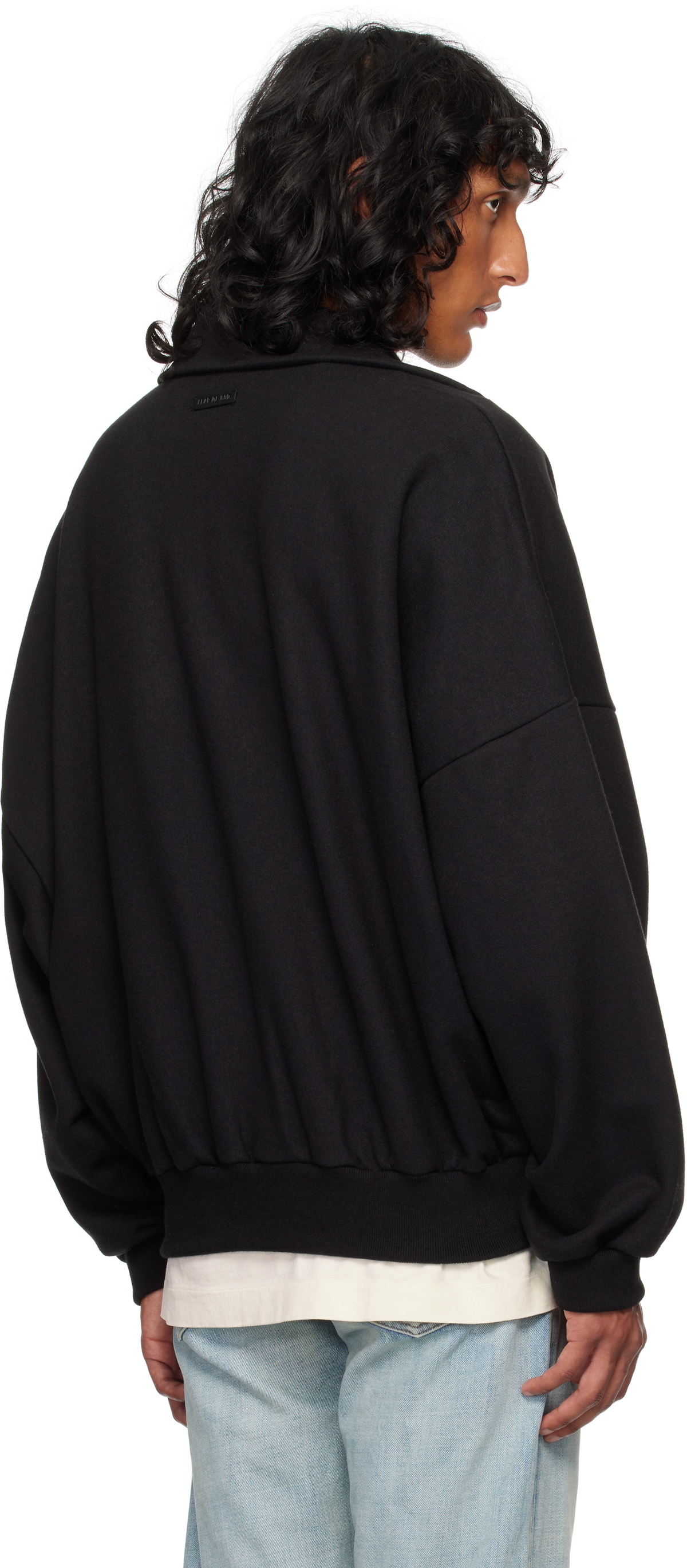 Fear of God Black Cotton Wool High Neck Jacket Fear Of God