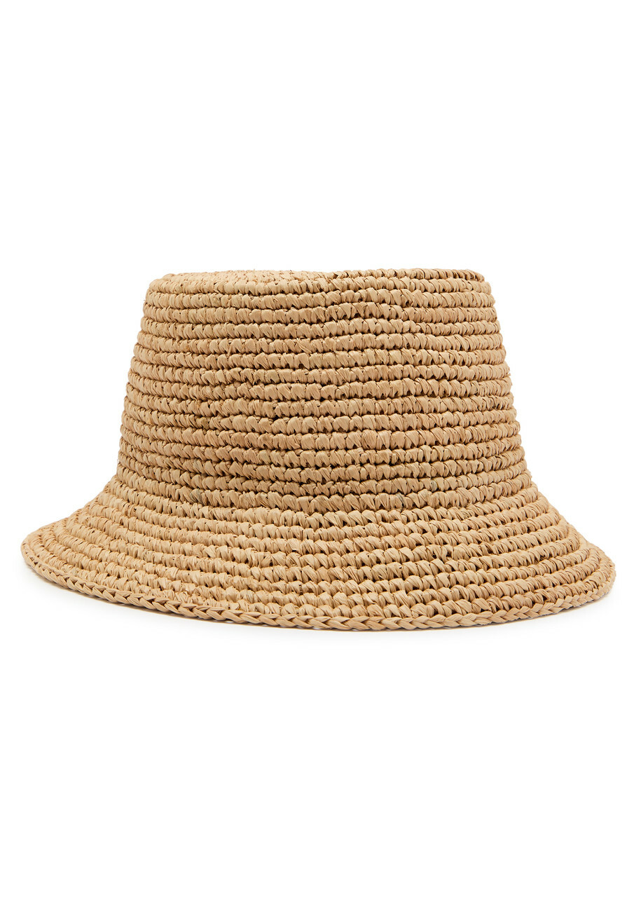 Vivienne Westwood Orb Raffia Bucket hat Beige