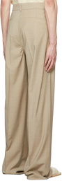 Nanushka Beige Pleated Trousers