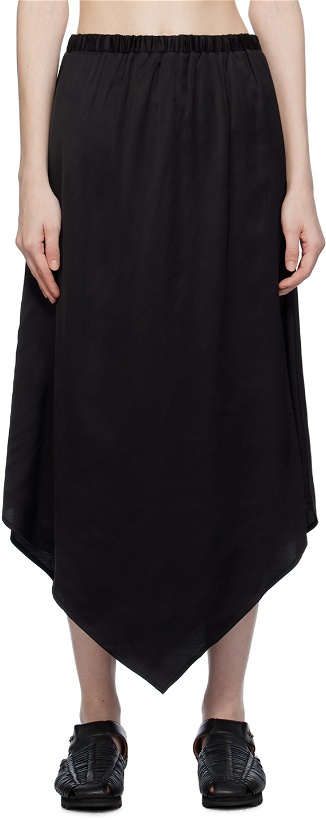 Photo: Baserange Black Cravat Midi Skirt