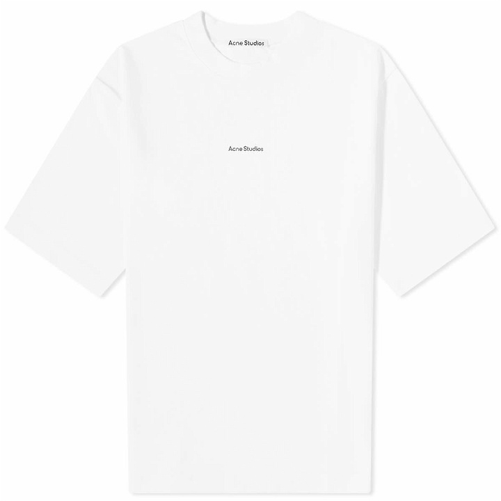 Photo: Acne Studios Men's Extorr Stamp Logo T-Shirt in Optic White