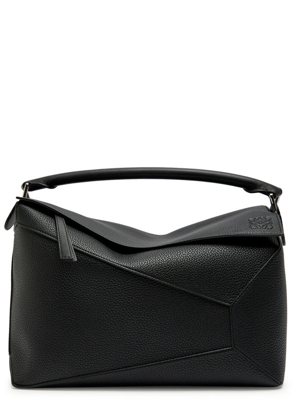 Photo: Loewe Puzzle Edge Large Leather top Handle bag - Black - One Size