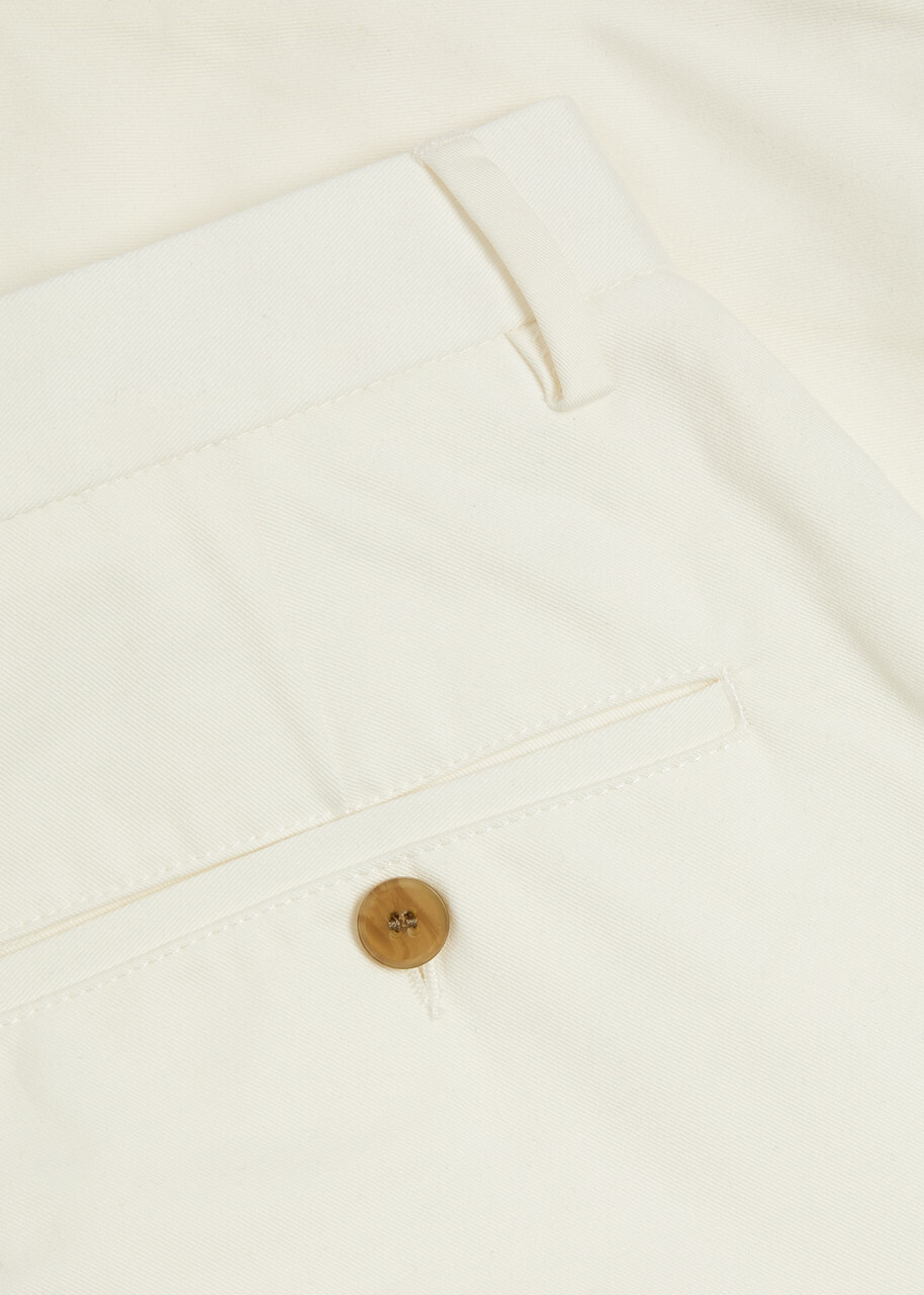 Sunspel Straight-leg Cotton Trousers White