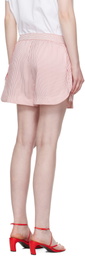 Stella McCartney White & Red Striped Elasticated Shorts