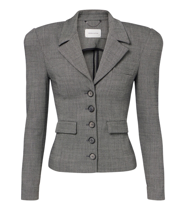 Photo: Magda Butrym Herringbone wool-blend jacket