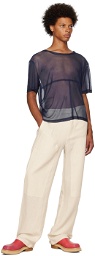 Eckhaus Latta Off-White Relaxed-Fit Trousers