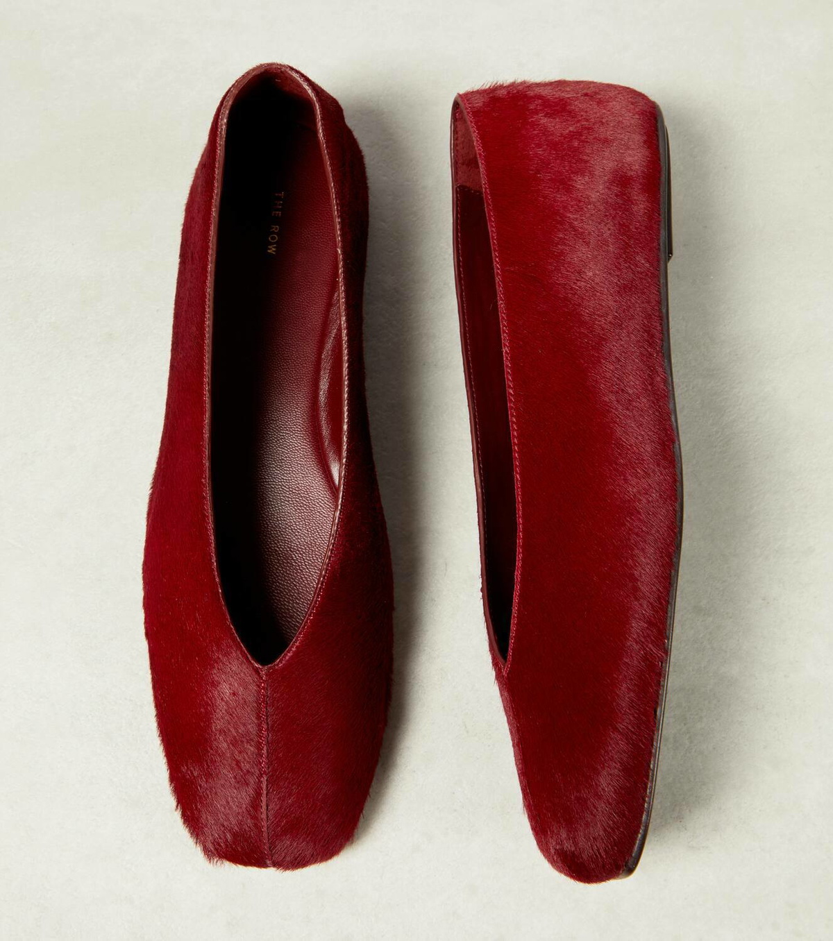 The Row Eva Two calf hair ballet flats The Row
