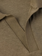 Loro Piana - Valpiana Silk and Cotton-Blend Polo Shirt - Neutrals