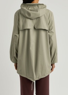 Rains Fishtail Hooded Rubberised Parka Sage