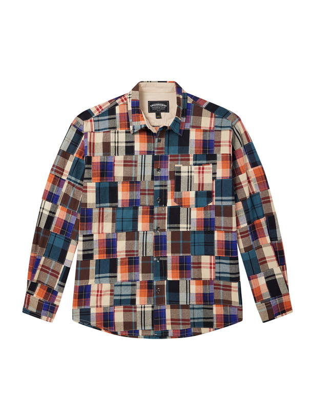 Photo: FrizmWORKS - Patchwork Checked Cotton Shirt - Multi