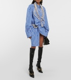 Junya Watanabe Embellished cotton poplin minidress