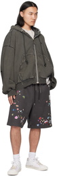Maison MIHARA YASUHIRO Black Sticker Shorts