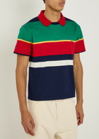 Versace Striped Layered Cotton T-shirt Multicoloured 1