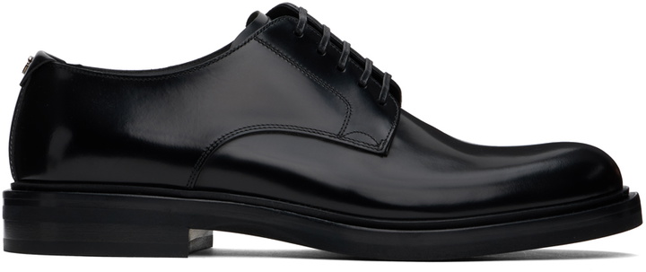 Photo: Dolce&Gabbana Black Brushed Calfskin Altavilla Derbys