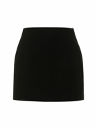 WARDROBE.NYC - Viscose Blend Velvet Mini Skirt
