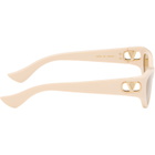 Valentino Beige Cat-Eye Acetate Sunglasses