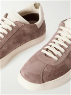 Officine Creative - Karma Leather-Trimmed Suede Sneakers - Purple