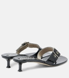 Christen Helix patent leather thong sandals