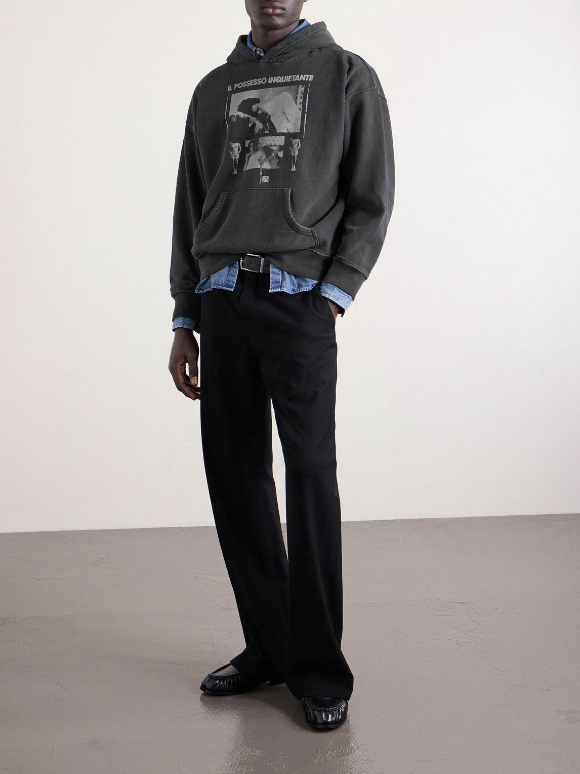 Enfants Riches Déprimés - Il Possesso Printed Cotton-Jersey Hoodie - Black
