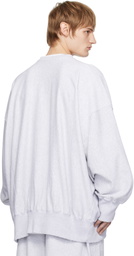 Hed Mayner Gray Reebok Edition Crewneck Sweatshirt