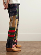 BODE - Straight-Leg Patchwork Checked Wool-Blend Trousers - Multi