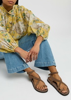 A.emery Jalen Slim Suede Sandals Beige